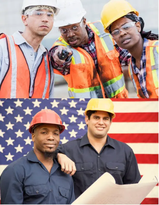 Two men in hard hats and safety vests are posing for a picture.